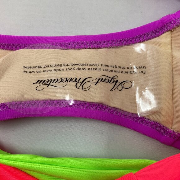Agent Provocateur Mazzy Pink Green Purple 5/4 Bikini Set NWT - Picture 10 of 12
